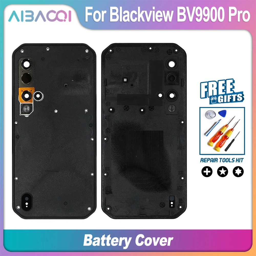 AiBaoQi Brand New Battery Case Back Cover + Bottom Shell Adhesive + Battery Cover Soft Film For Blackview BV9900 Pro Phone