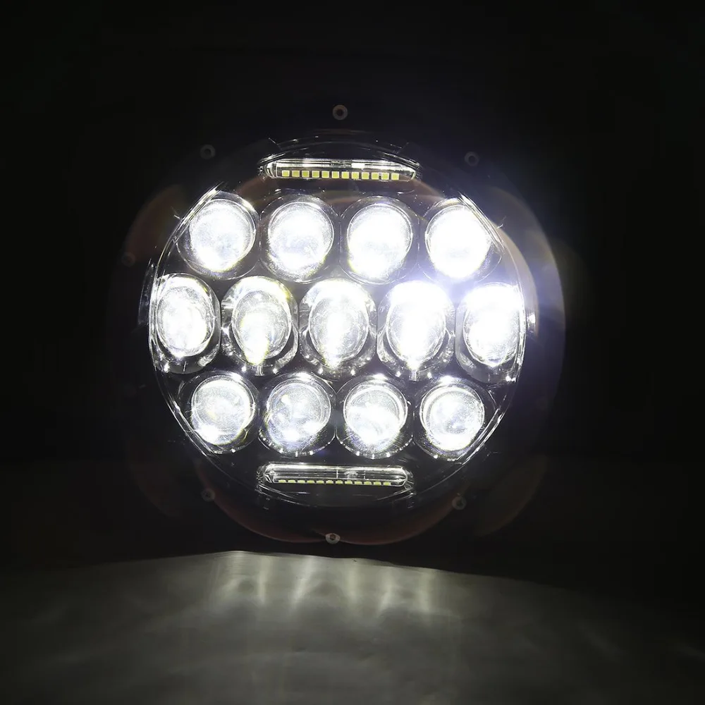 7 بوصة Led السيارات العلوي دراجة نارية LED المصباح DRL عيون الملاك ل هارلي هوندا ياماها جيب لادا نيفا الحضرية سيارة H4 كشافات