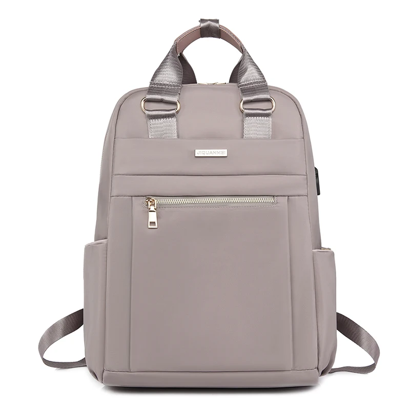 13 14 15 15.6 Inch Waterproof Nylon Backpack Ladies Laptop Bag with USB Interface For Notebook Tablet College Style