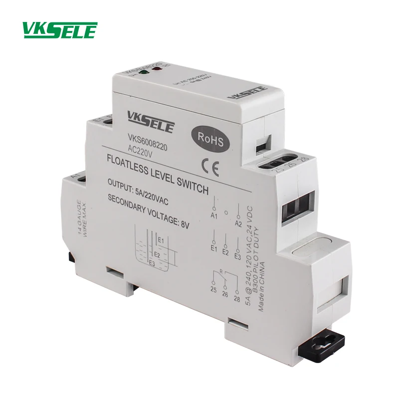 VKS6024 Hohe Empfindlichkeit Feste serie DIN schiene Schwimmer Schalter timer relais