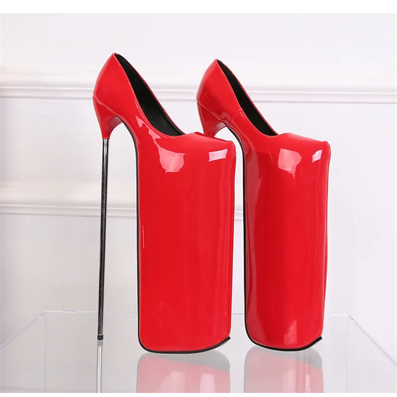 Sexy Metal 30cm Extreme High Heels Shoes Woman Platform Fashion Black Red Pumps Women Heeled Lady Big Size Stripper Fetish Shoes