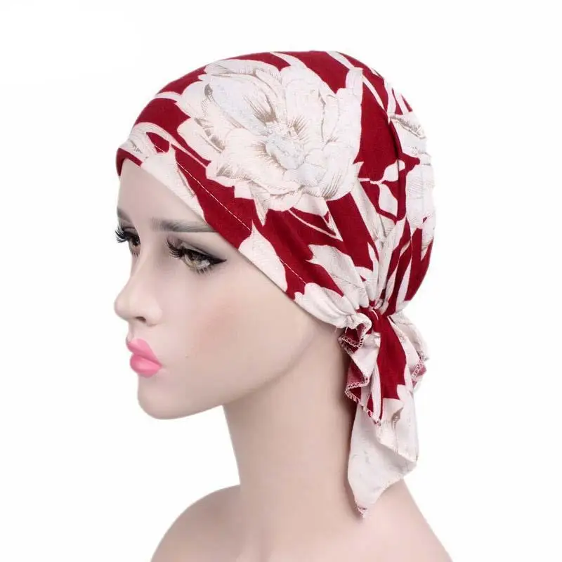 Chapeau musulman à volants pour femme, bonnet, écharpe, turban, bonnet rond, vêtements de sauna College, fleur, cancer, chimio, dame, nouvelle mode, 2024