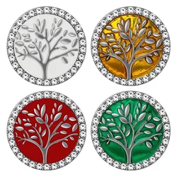 KZ3561 Beauty Round life Tree Crystal colorful 18MM snap buttons fit DIY 18MM snap bracelet snap jewelry Christmas Gift