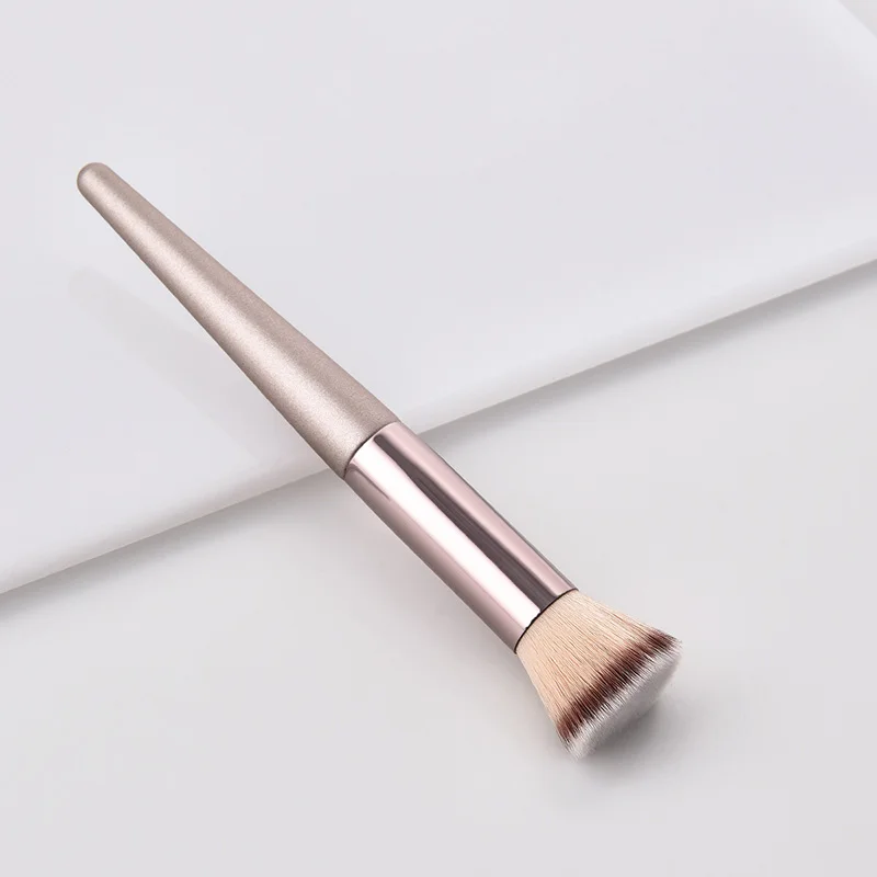 Ensemble de pinceaux de maquillage Champagne pour fond de teint, poudre, Blush, mélange, correcteur, Contour, visage, outils de beauté pour femmes, 4 pièces