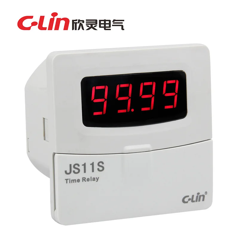 

New and original JS11S (DH11S) C-Lin Digital time relay DC24V AC220V AC380V (Time delay scope: 0.01s~99990h is adjustable)