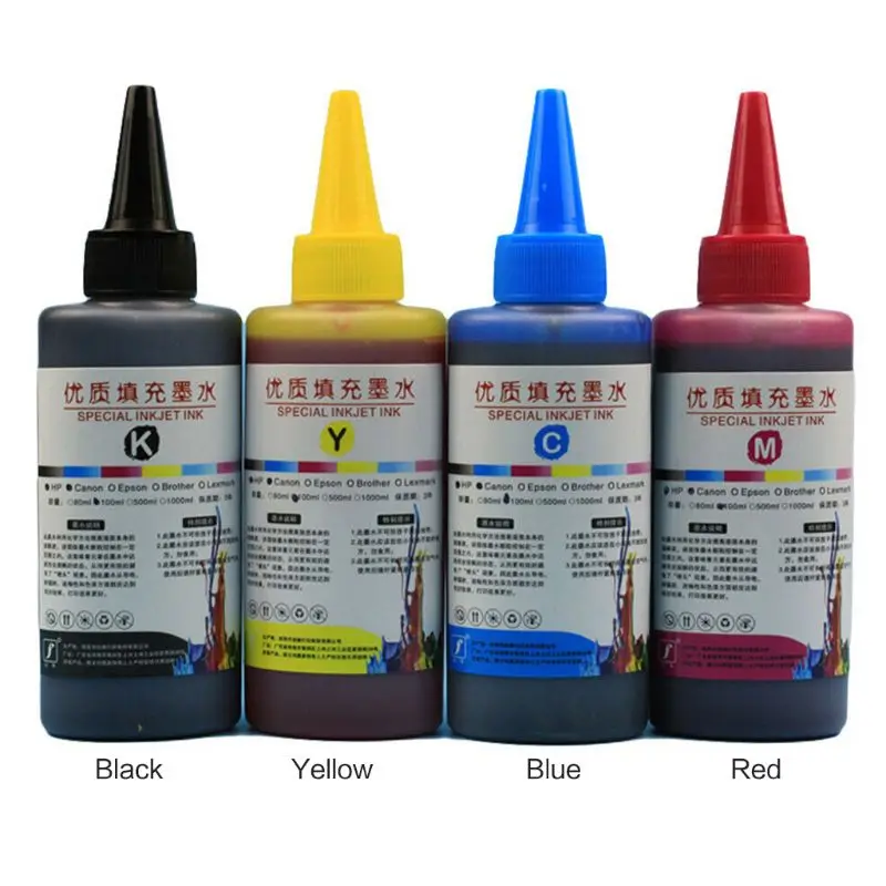 100ML Refill Ink Kit Universal Dye Printer Supplies Desktop Printing Paper Replacement for Canon PG-245 CL-246 PIXMA MG2420