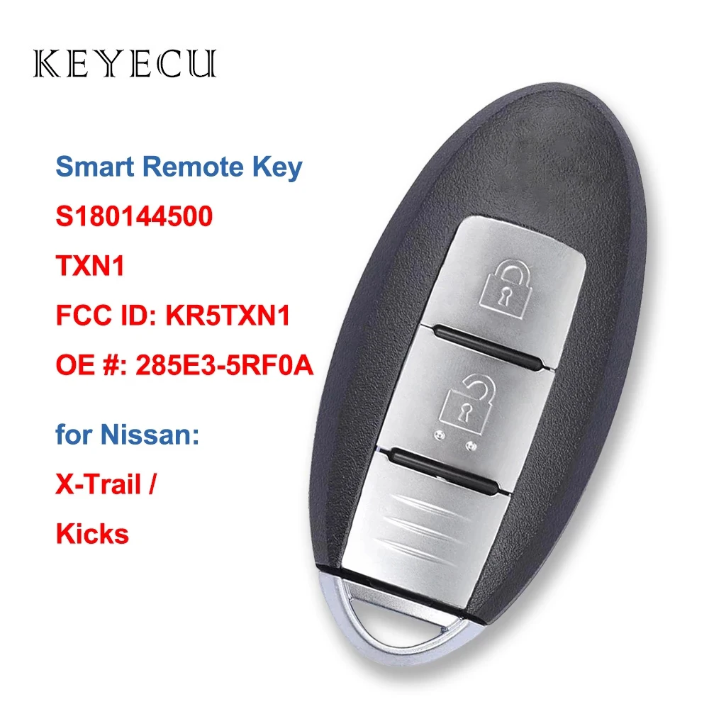 Keyecu S180144500 Từ Xa Thông Minh Key Fob 2 Nút 433.92MHz 4A Dành Cho Xe Nissan X-Đường Mòn XTrail Cú Đá 2019 2020 FCC ID: KR5TXN1