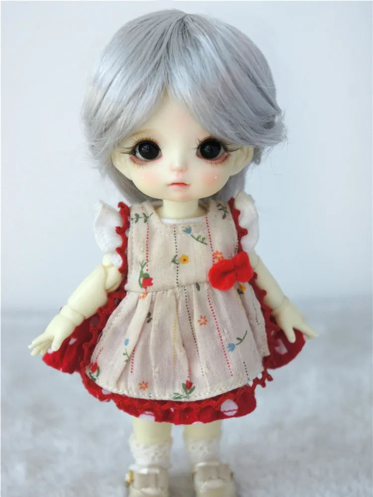 Búp Bê Tóc Giả JD075 5-6Inch 13-15Cm Boyish Cupid Cong Búp Bê Tóc Giả OB11 1/8 Lati Vàng tổng Hợp Mohair BJD Phụ Kiện Búp Bê