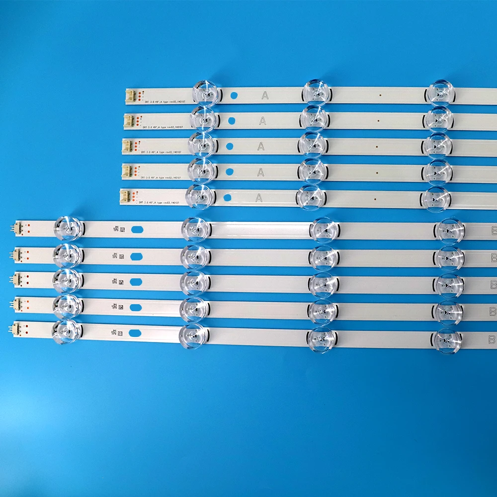 New 10 PCS/set LED strip for LG 49LB580V 49LB5500 Innotek DRT 3.0 49 A B 6916L-1788A 6916L-1789A 6916L-1944A 1945A