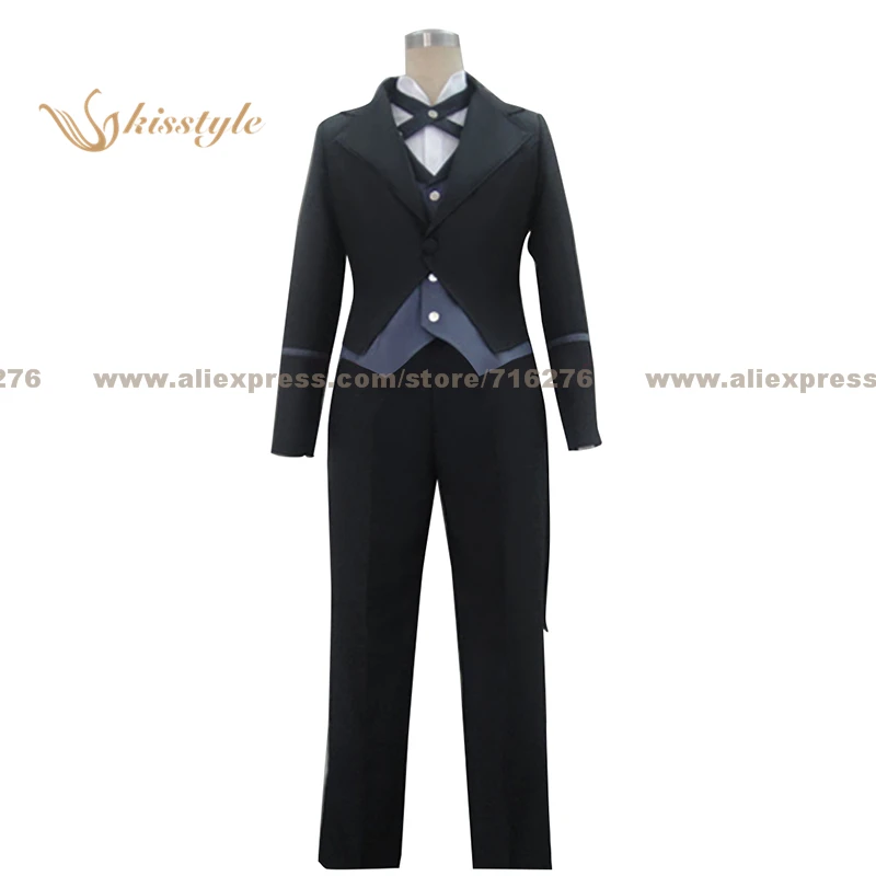 Kisstyle Fashion Black Butler Claude Faustus Tail Coat Uniform COS Clothing Cosplay Costume,Customized Accepted