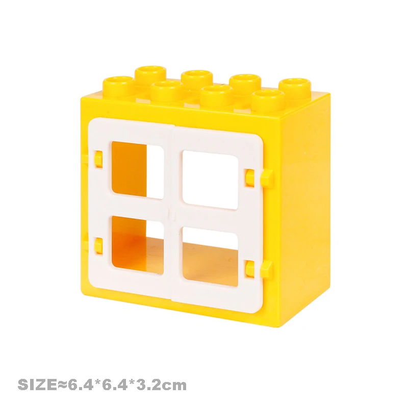 Big Size Bouwstenen Techniek Accessoires Stad Scène Huizen Kolom Gate Muur Raam Educatief Bricks Monteren Speelgoed Gift
