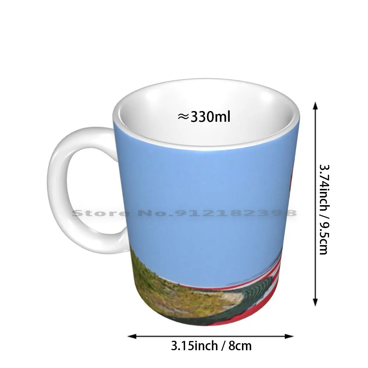 Marc Márquez Flat Through A Corner From Behind Abstract Ceramic Mugs Coffee Cups Milk Tea Mug Grand Prix Motor Motorbike