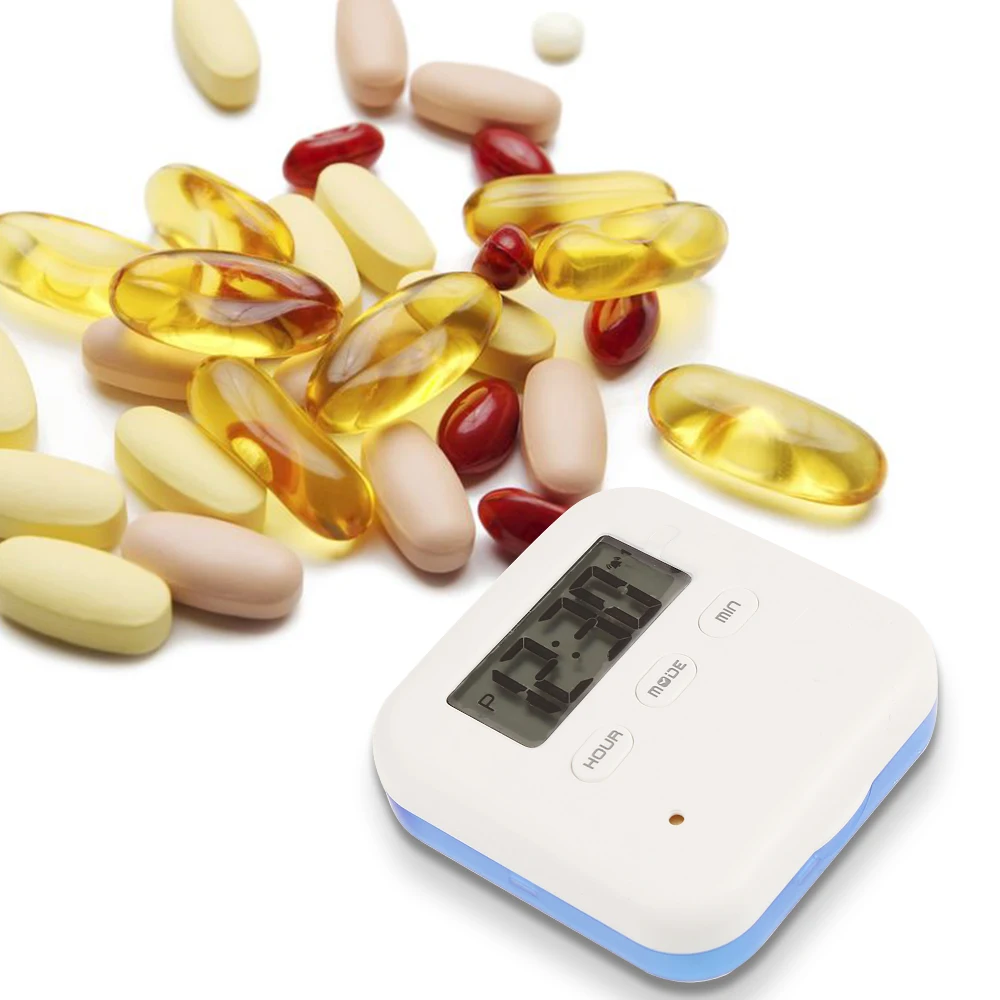 Intelligent Medication Reminders Pill Box Alarm Timer Electronic Timing Pill Case Medicine Holder Organizer