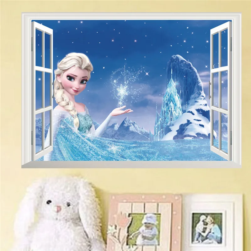 Kids DIY Cute 3D Sticker Frozen Puzzle Children\'s Room Decoration Kindergarten Stickers Cartoon Pegatinas Autocollant Enfant