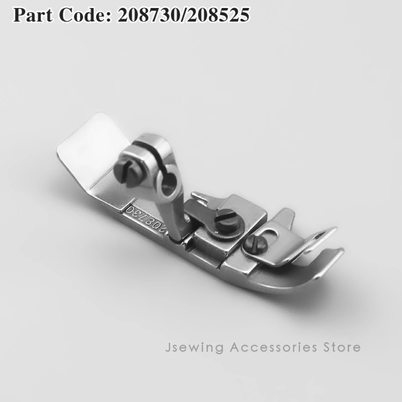 208730/208525 Narrow Tongue 1/4 inch Elastic Presser Foot for Overlock Sewing Machine Fit 4 Thread Pegasus M732 M752 JACK JK-788