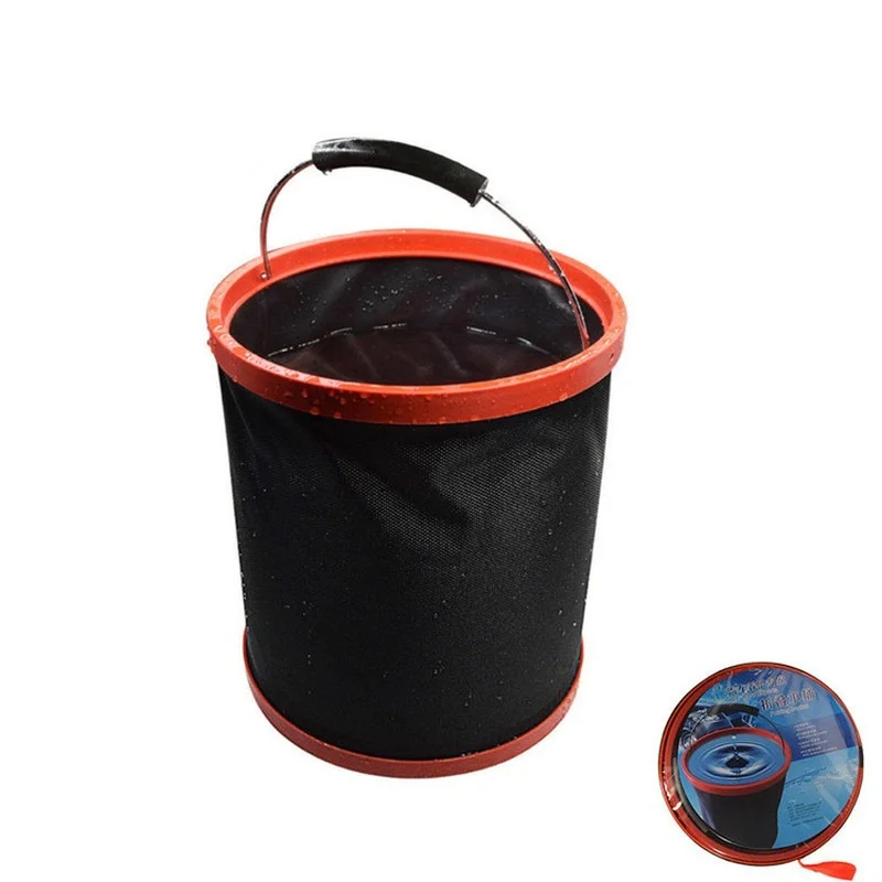 12L Large-Capacity Foldable Bucket Outdoor Camping Fishing Folding Bucket Car Cleaning Tools Portable Fishing Storage Buckets