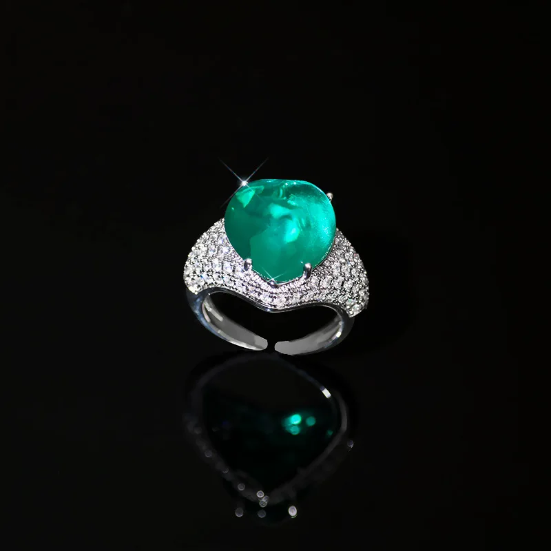 

HIBRIDE High Quality Four Colors Cubic Zirconia Heart Shaped Engagement Wedding Rings Jewelry For Women Party Accessories R-297