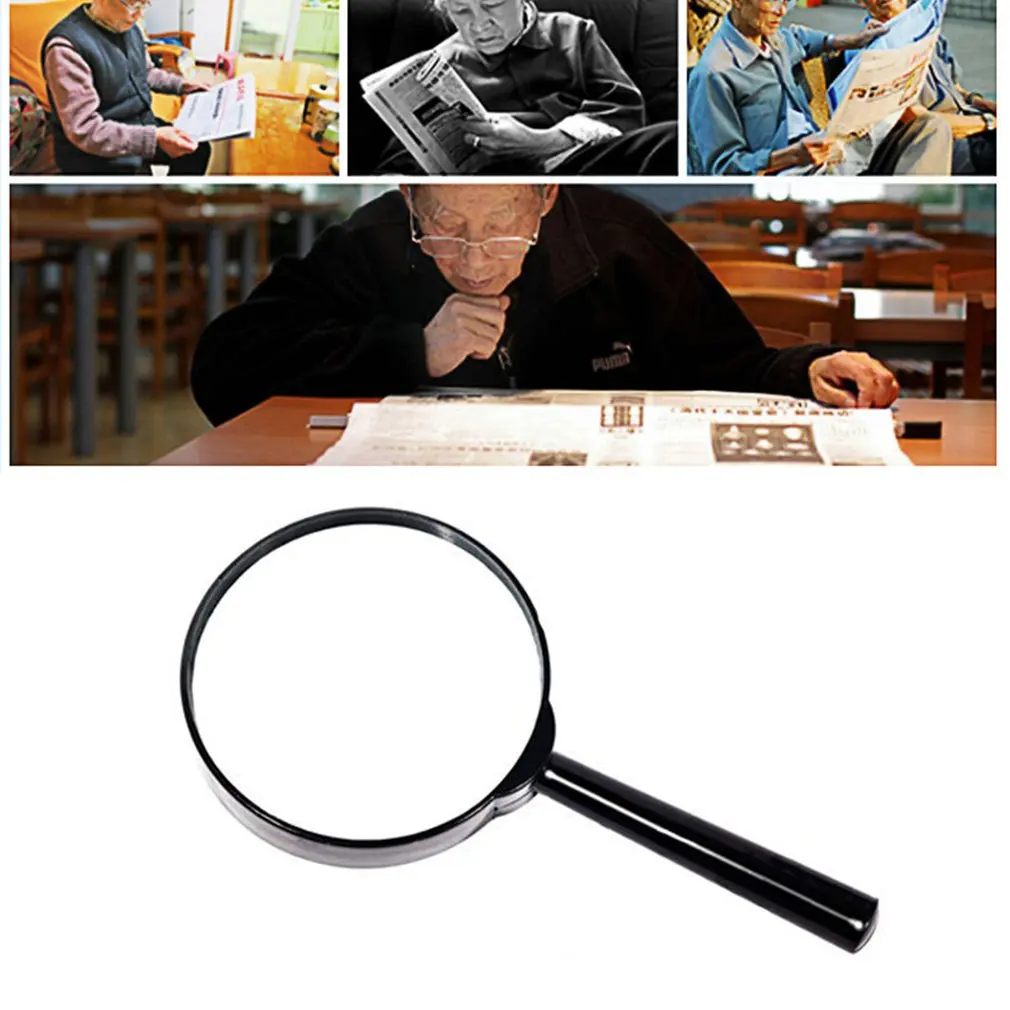 المكبر البلاستيك المكبر المحمولة المكبر 5 مرات يده المكبر عالية الوضوح المكبر مرآة مكبرة صغيرة