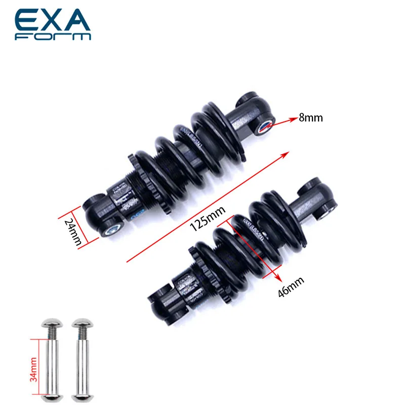 EXAForm Rear Shock Absorber KS 290 Suspension Shocks 125 165 150 190 Spring MTB Bicycle Mountain Bike 1000 1250lbs