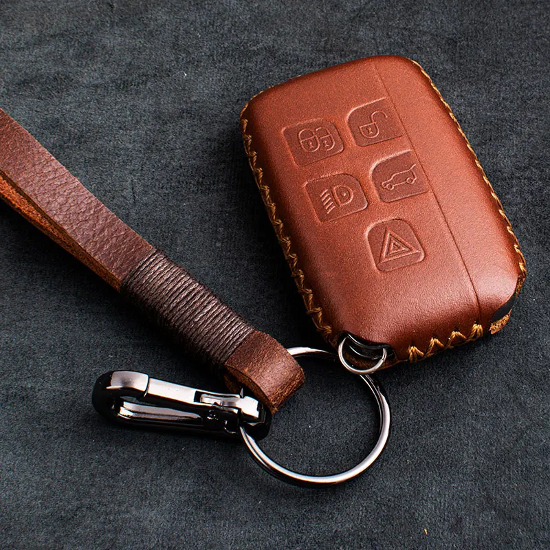 1 Pcs Genuine Leather Car Key Cover Key Case For Land Rover Range Rover Sport Evoque Freelander 2 For Jaguar XF XJ XJL XE C-X16