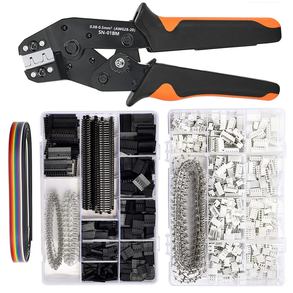 Dupont Ratchet Crimping Tool Grupo Sn01bm Awg 2820 Kit Crimper Alicate com 254 Milímetros Dupont Conectores Jst-xh Terminal