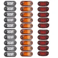 10 Uds luces de advertencia LED luz de diodo remolque camión amarillo naranja blanco rojo LED lámpara de marcador lateral 12V 24V