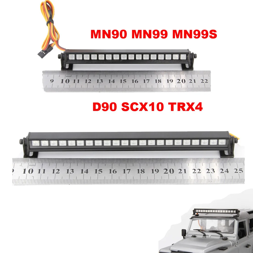 

Metal 16/22LED Multi-Mode Roof Lamp Light Bar for 1/10 RC Crawler Car Axial SCX10 90046 D90 Traxxas TRX-4