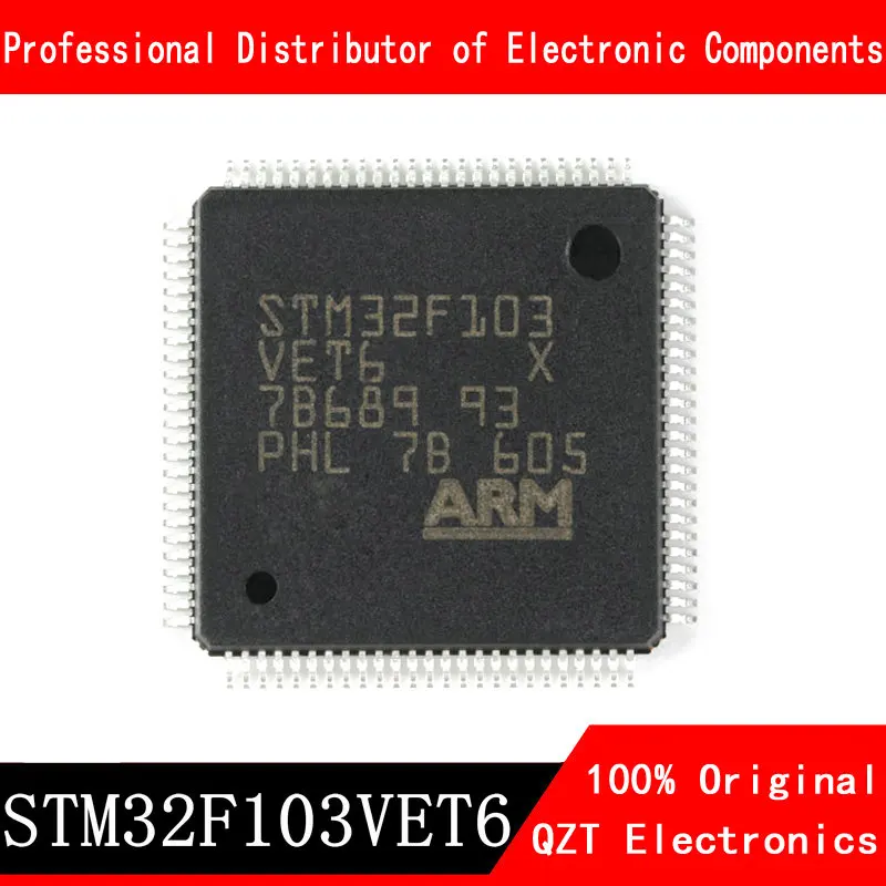 Microcontrolador MCU original STM32F103VET6 STM32F103 LQFP100, 5 unids/lote, en Stock