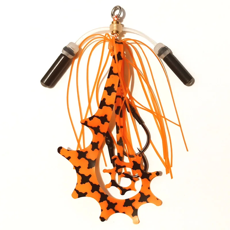 خطاف صيد سنبر كابورا مضيء ، خطاف القفز ، خطاف الرقص ، خطاف الرقص ، التينيا ، مساعد التنورة من السيليكون ، صيد الأسماك البحري ، 5