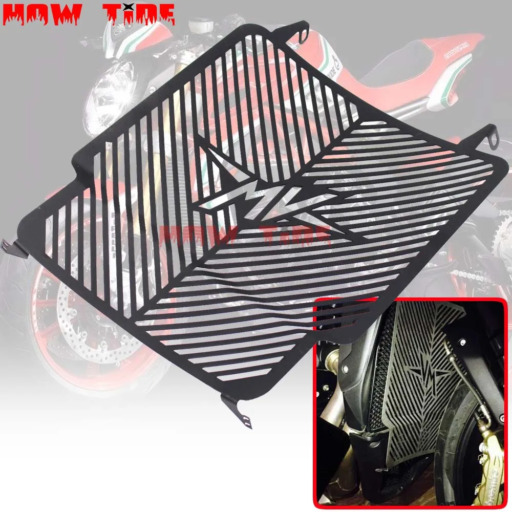 Black Motorcycle Radiator Grille Grills Guard Cover Protector For MV Agusta Brutale 675 2012-2016. Brutale 800 2013-2016