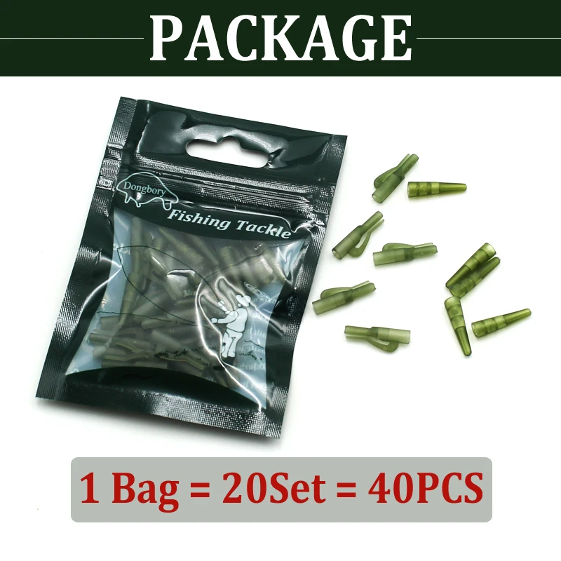 20 قطعة صيد سمك الشبوط معالجة صغيرة سلامة الرصاص مجموعة مشابك قطب المفاجئة موصل الكارب معدات صيد الأسماك معالجة الملحقات الذيل المطاط