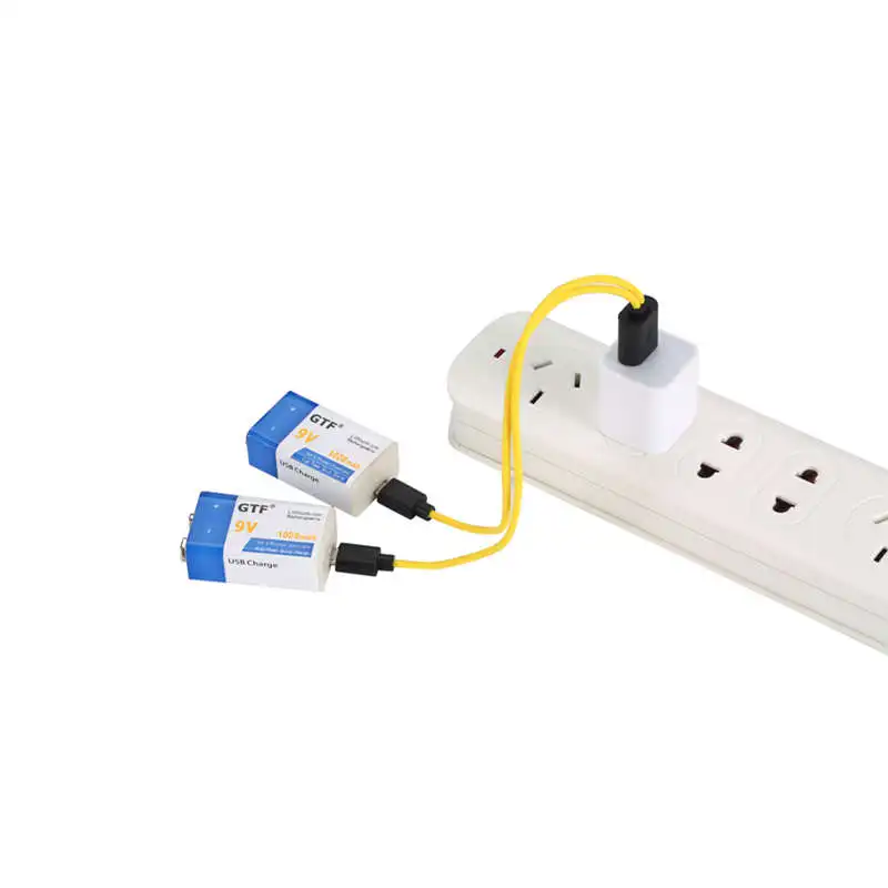 GTF 9V 1000mAh USB Li-polymer Rechargeable Battery USB lithium battery for Microphone Toy Remote Control drop shipping