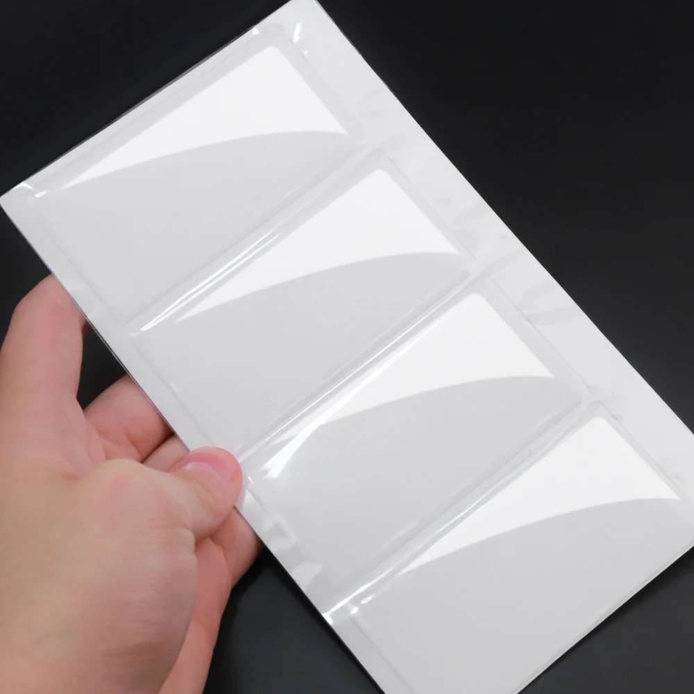 50/100/500PCS 75x38mm Rectangle Transparent Clear Epoxy Sticker 3D Effect Easy Sealer For Jewelry Pendant Crafts Making