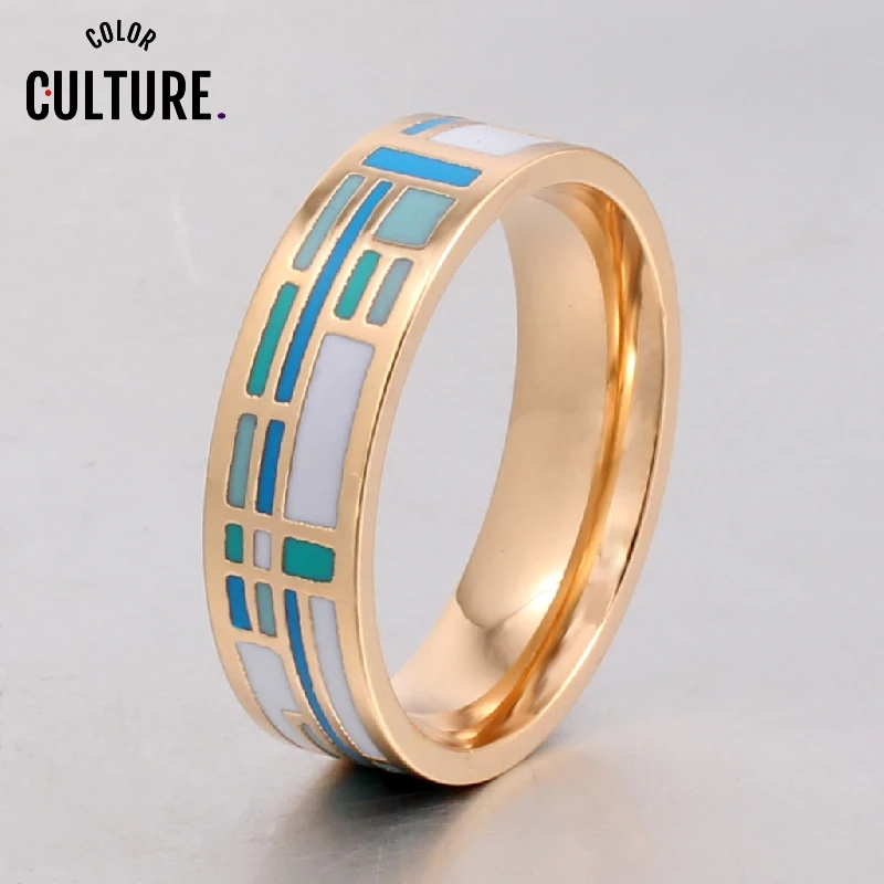 New Arrival Red Rings for Women Birthday gift Fashion Pretty Charm Multicolor Enamel Ring pcjz015