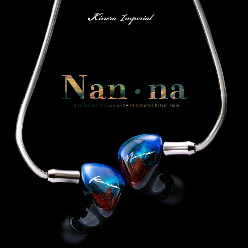 

KINERA Nanna BA+DD Hybrid Drive In-Ear Headphones HIFI Music Monitoring Noise Reduction Earphones Earplugs Detachable Cable