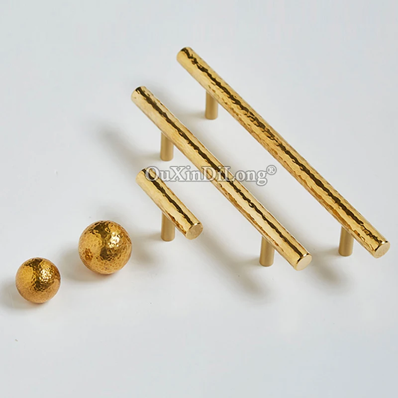 Exquisite Hammer 10PCS Pure Brass Furniture Handles Drawer Pulls Cupboard Wardrobe TV Wine Cabinet Pulls Handles and Knobs