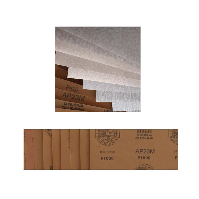 9 "X11" RIKEN AP23M Vuông Khô Giấy Nhám Để Đánh Bóng Bề Mặt Sơn 120 1500 180 2400 3200 4000 6000 800 1000 Nhám