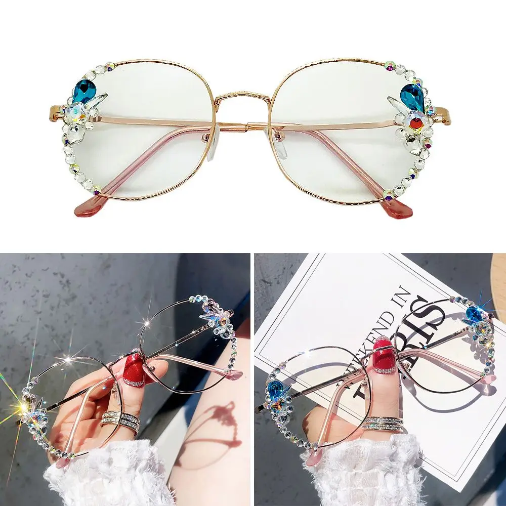

Women's Fashion Decorative Glasses Eye Protection Computer Goggles Oversized Frame Eyeglasses Anti-Blue Light Glasses