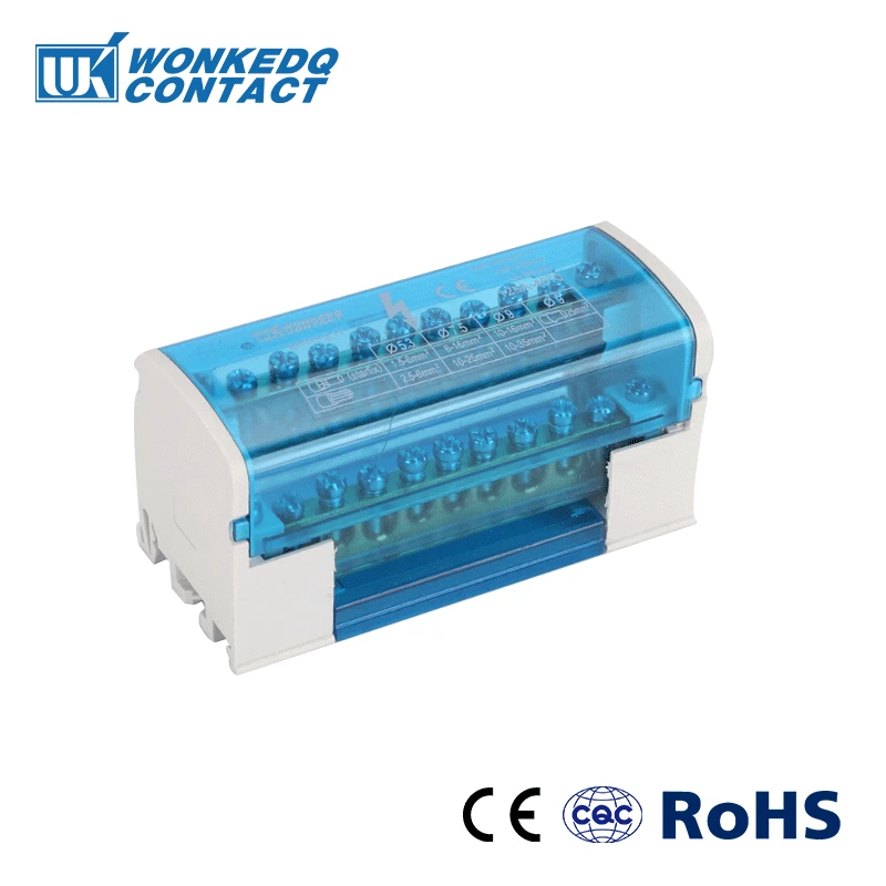 WKH-211 Junction Modular Power Distribution Box 2*11 Pins Screw Wire Electrical Connector Din Rail Terminal Block WKH211