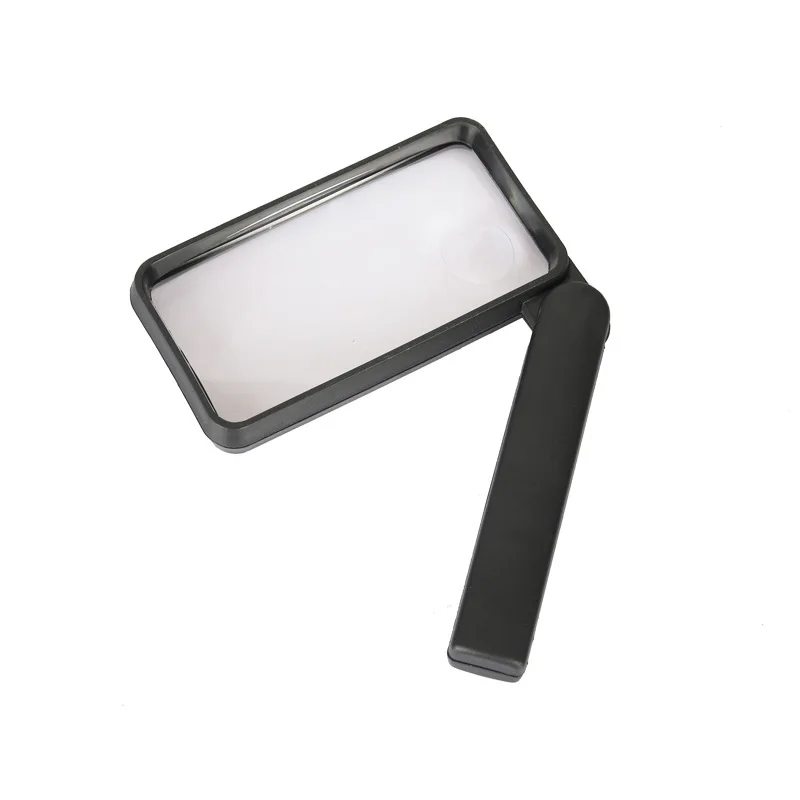 Handheld Folding Rectangular Magnifying Glass Folding Reading Magnifying Glass for Reading Magnifying Glass Jewelry Loupe