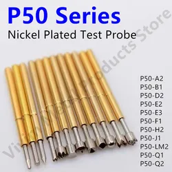 P50 Série Nickel Plated Brass Spring Probe Test Pin, Pogo Pin, Agulha de Detecção Elétrica, ICT, FCT, PCB Test Tool, P50-B, P50-B1