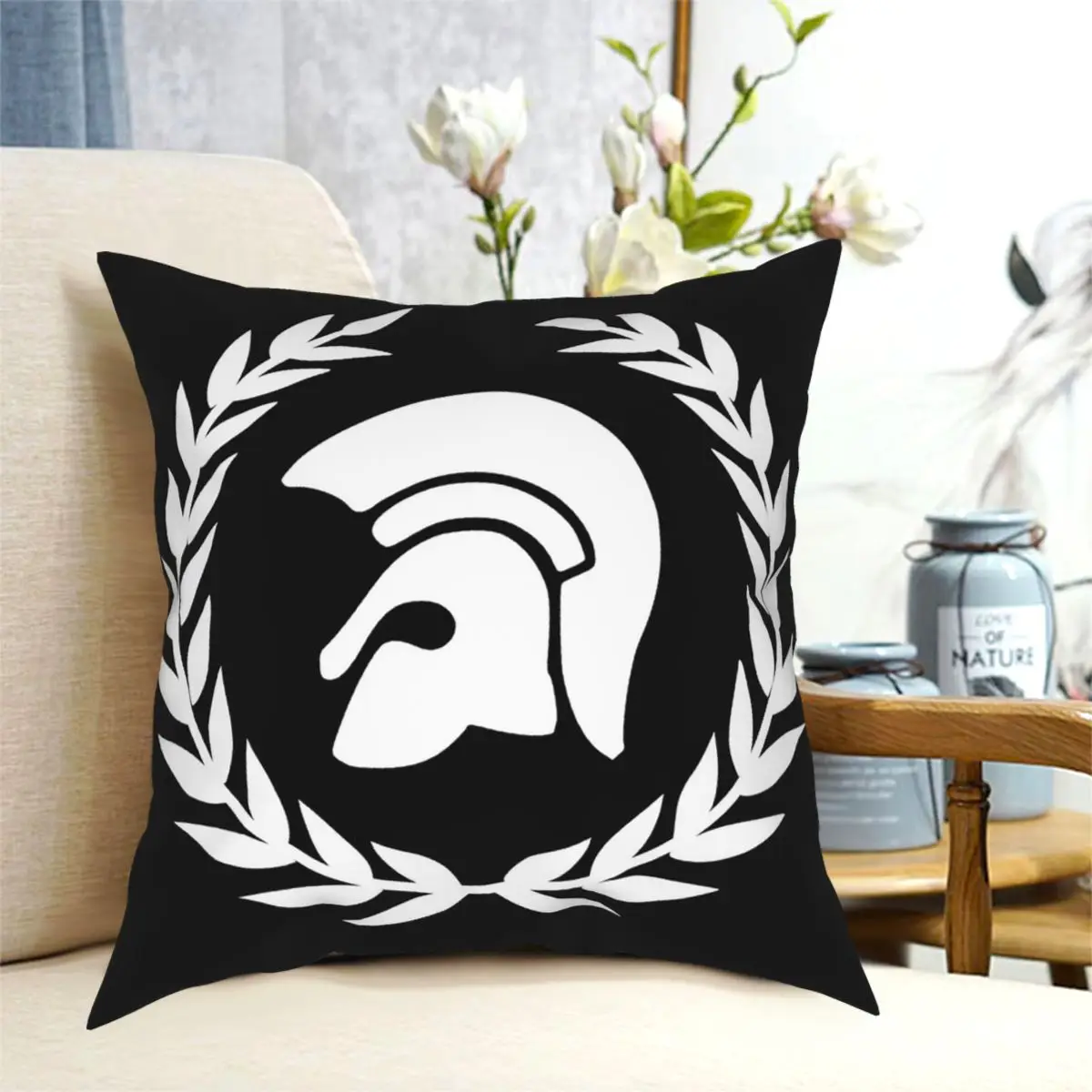 Trojan Skin Pillowcase Polyester Printed Zip Decorative Pillow Case Home Cushion Cover