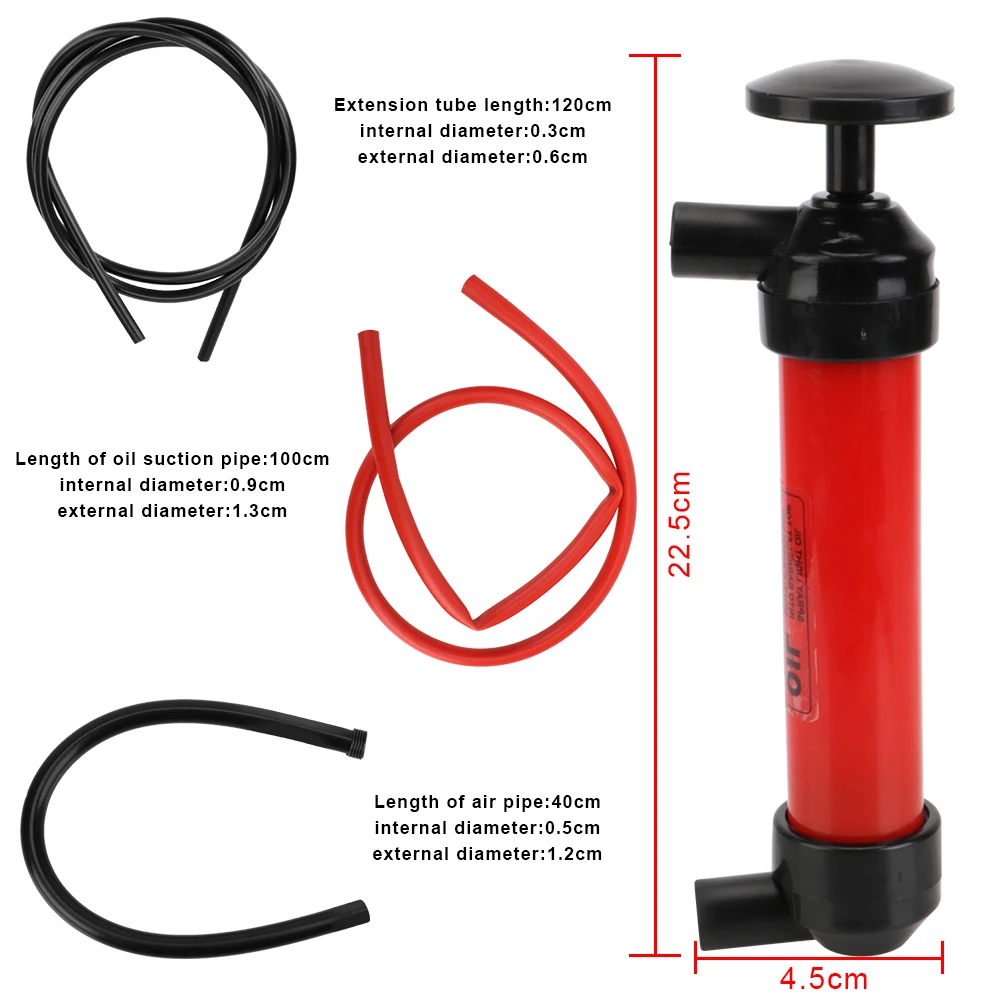 Sucking Pipe Manual Oil Pump For Pumping Fuel Gas Liquid Water Siphon Sucker Transfer Car-styling Car Hose Vacuum Hand Pumps