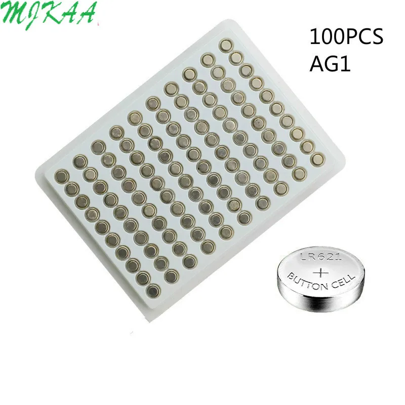 

100PCS AG1 1.55V 364 SR621SW LR621 621 LR60 CX60 Alkaline Button Coin Cell Batteries Watch Battery