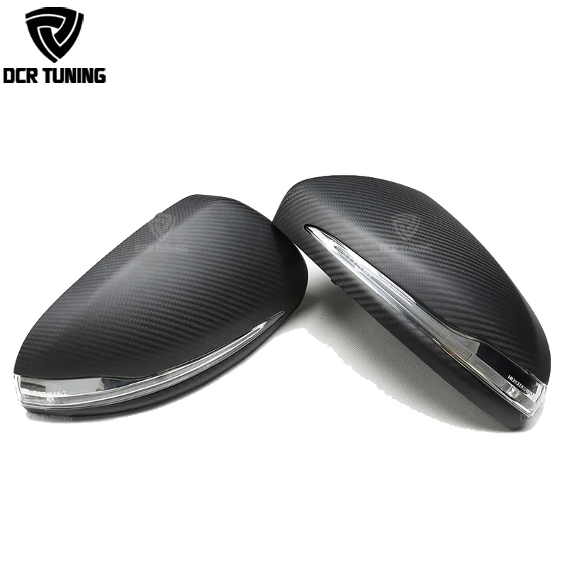 For Mercedes W205 W222 W213 W238 X205 C S GLC E Class Dry carbon caps 1:1 Replacement AMG Dry Carbon Mirror Cover  Only For LHD