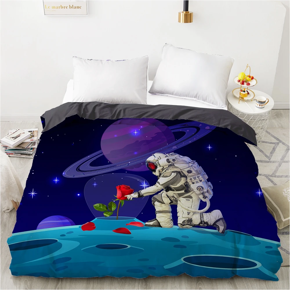 Cartoon Children's Duvet cover Quilt/Blanket/Comfortable Case Bedding for kids baby girls 140x200 for Home Space astronaut rose