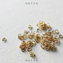 DIY Supply-Solid Brass Finding Jump Rings-4mm (21 Gauge) (327C)