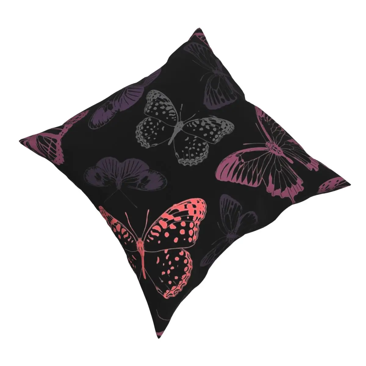 Seamless Butterflies Pillow Case Decoration Cushion Cover Throw Pillow for Living Room Polyester Double-sided Printing Casual