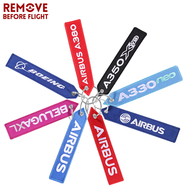 AIRBUS A330 A350 A380 Keychain chaveiro llavero moto Embroidery Aviation Key Ring Gift Strap Lanyard sleutelhanger Keychains