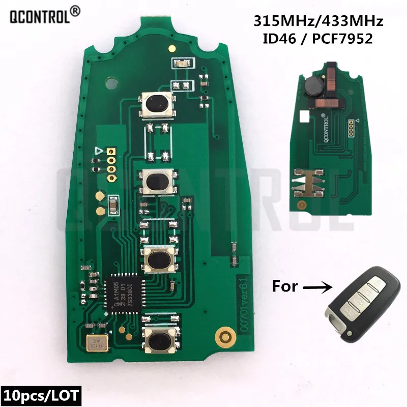 QCONTROL Car Remote Control Fob Smart Key Circuit Board For HYUNDAI I30 I45 Ix35 Genesis Equus Veloster Tucson Sonata Elantra